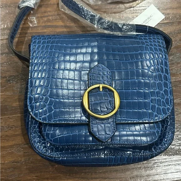 Banana Republic Blue & Gold Purse - Picture 2 of 15